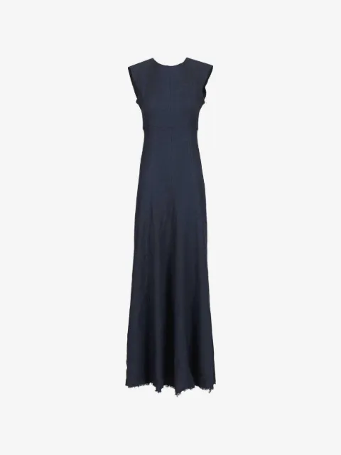 Seafarer vestido largo con dobladillo deshilachado
