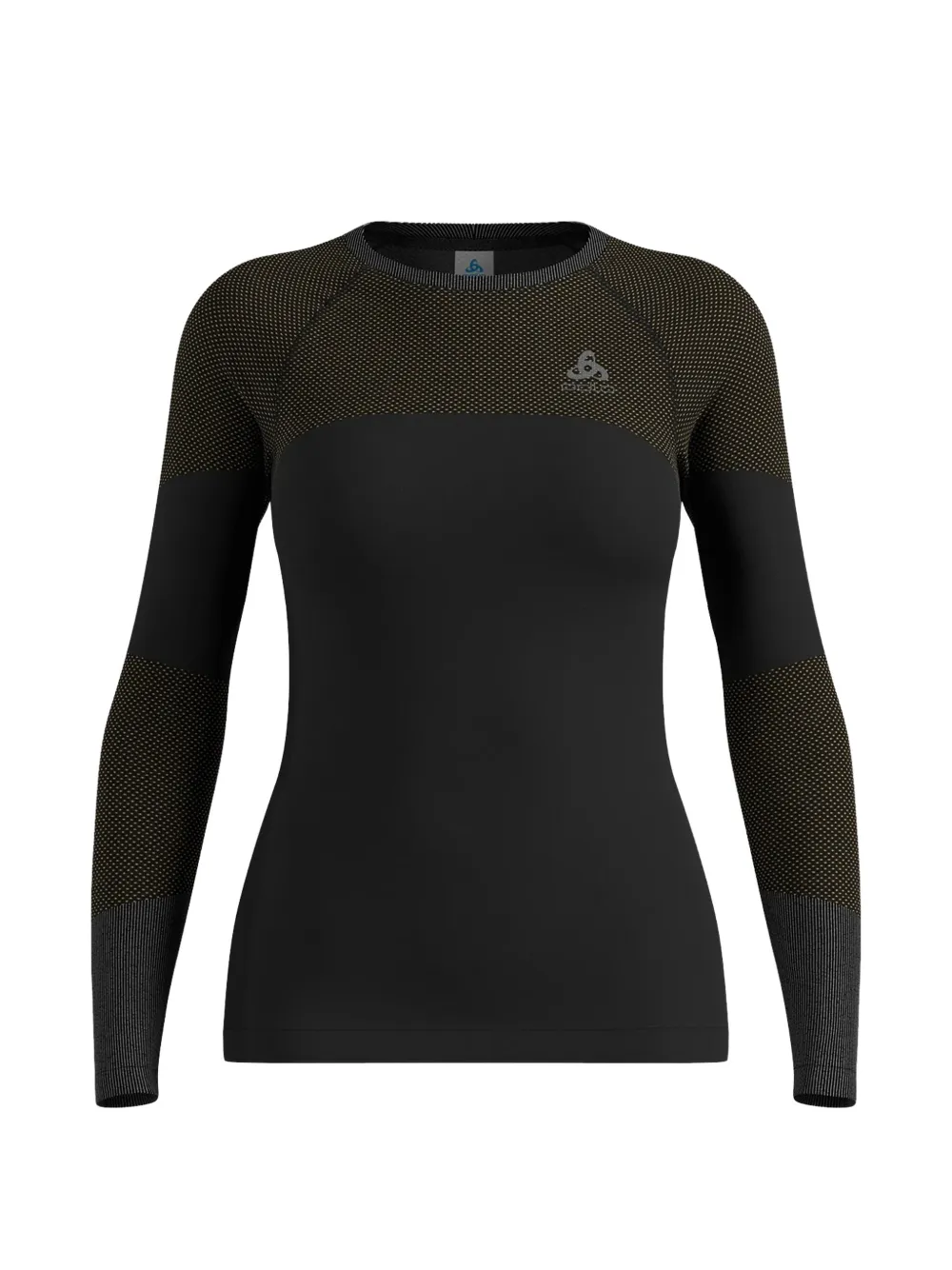 ODLO panelled long-sleeved top - Nero