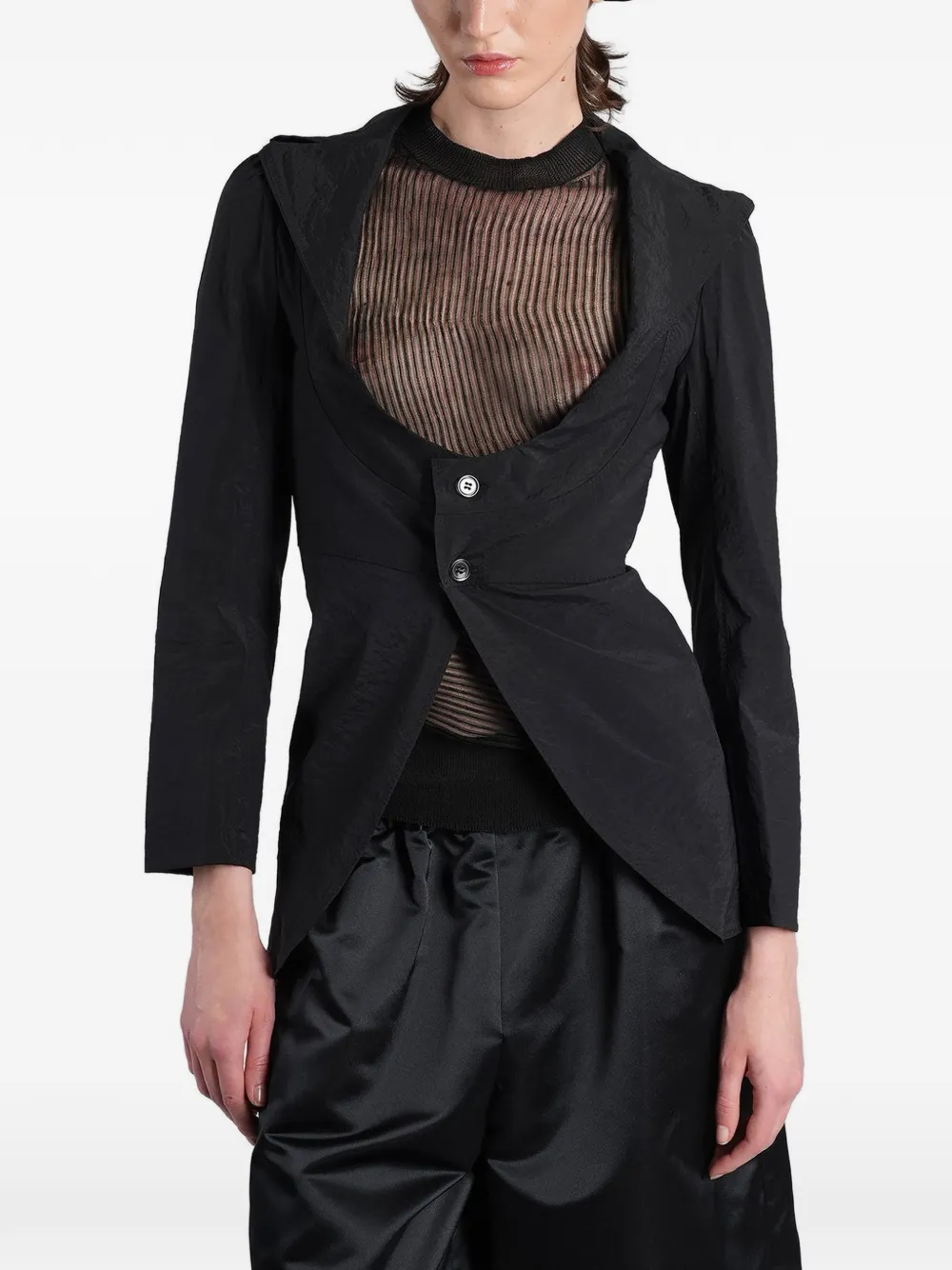 Junya Watanabe cut-out tailored jacket - Nero