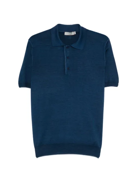 Canali button short-sleeve polo shirt
