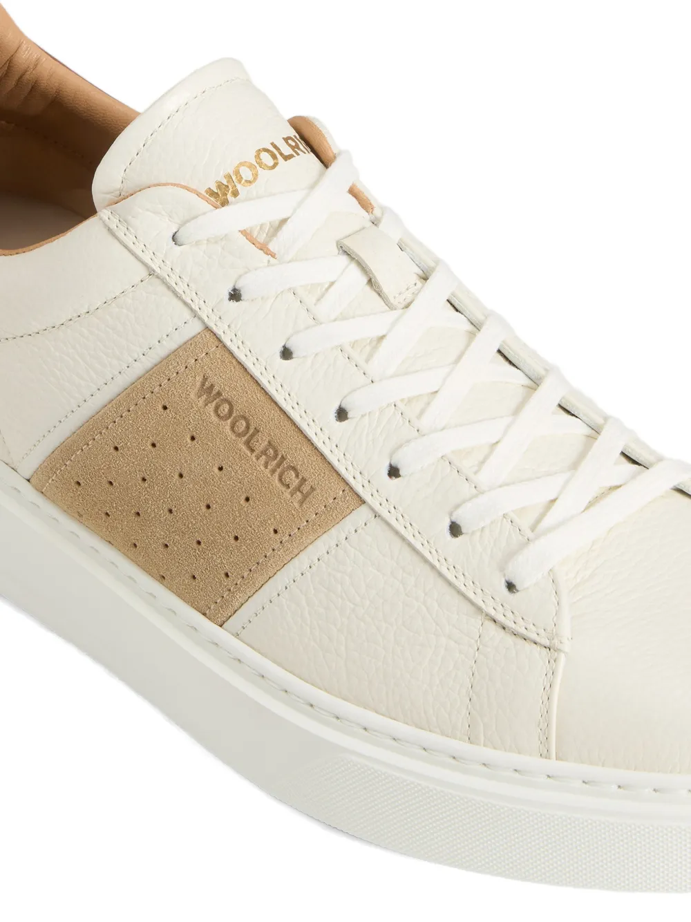 Woolrich Classic Band Court sneakers met vlakken Wit