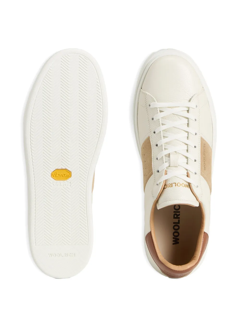 Woolrich Classic Band Court sneakers met vlakken Wit