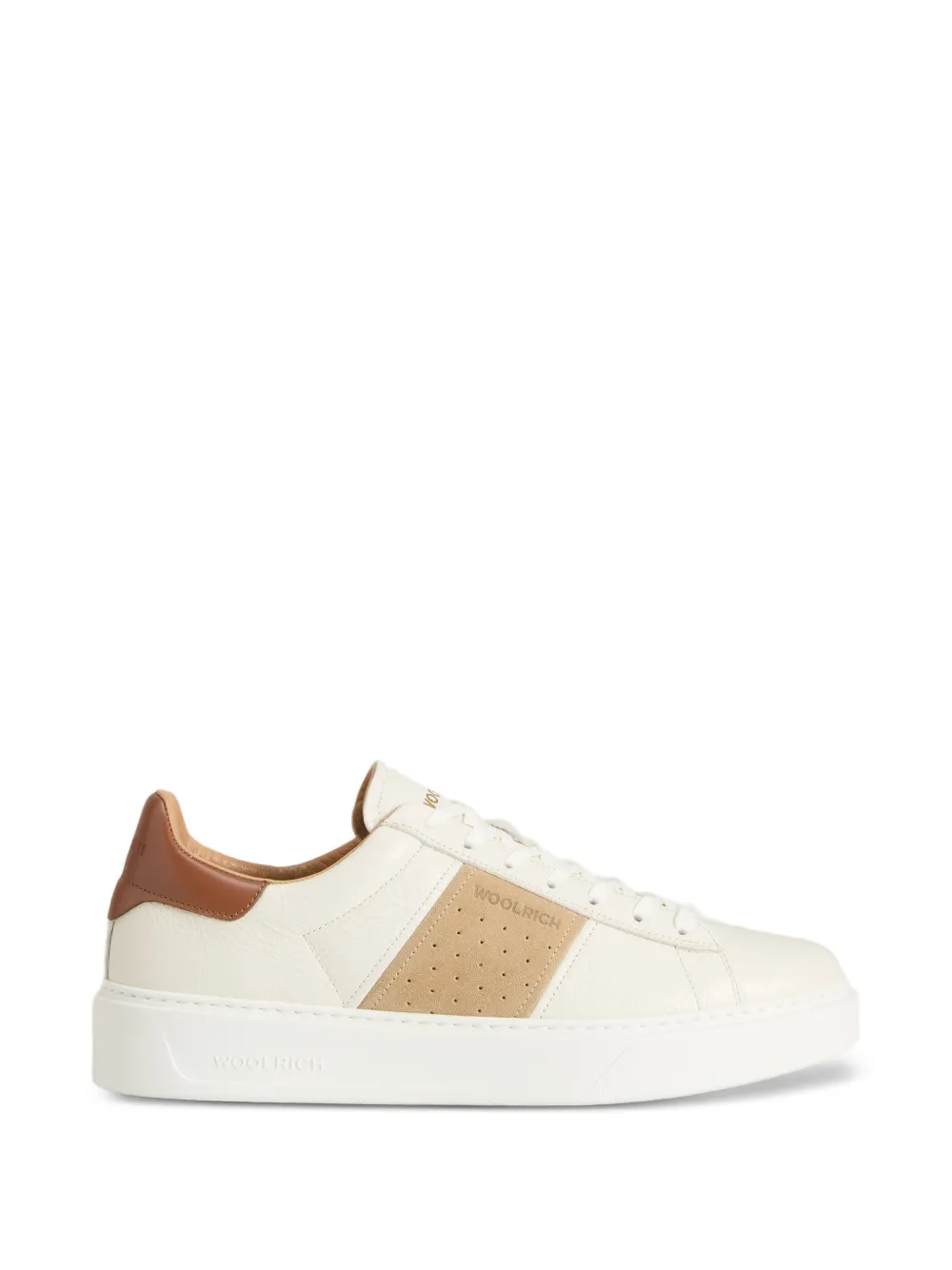 Woolrich Classic Band Court sneakers met vlakken Wit
