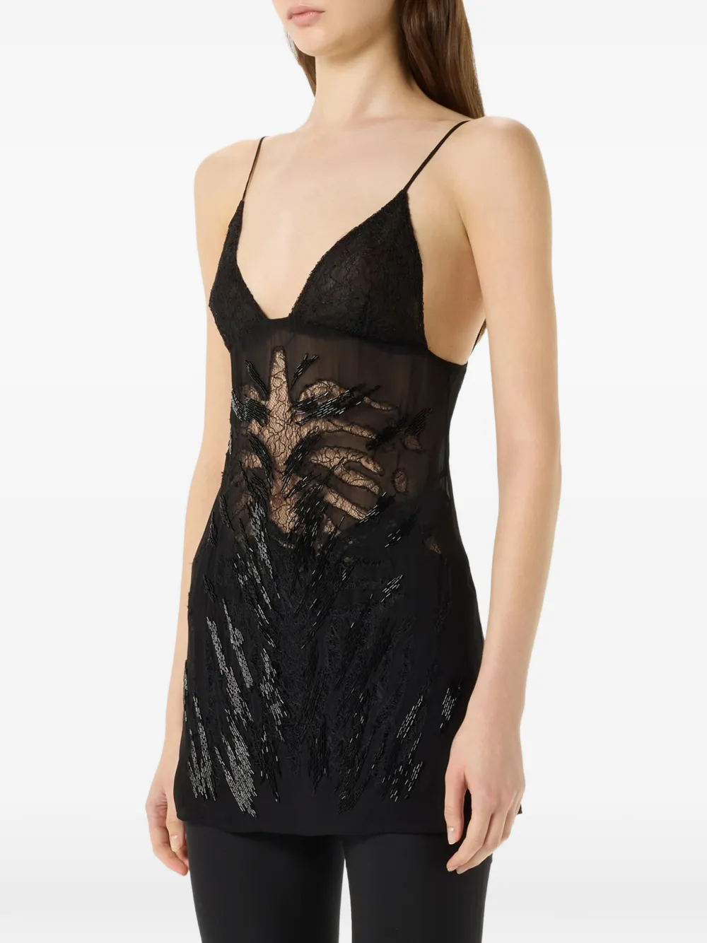 Blumarine Top met borduurwerk Zwart