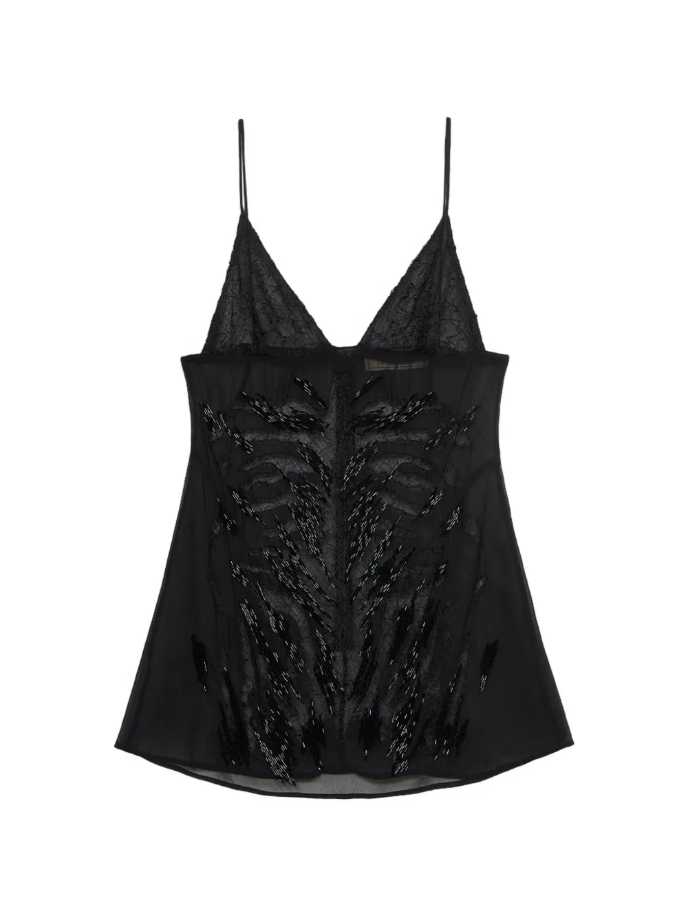 Blumarine Top con ricamo - Nero