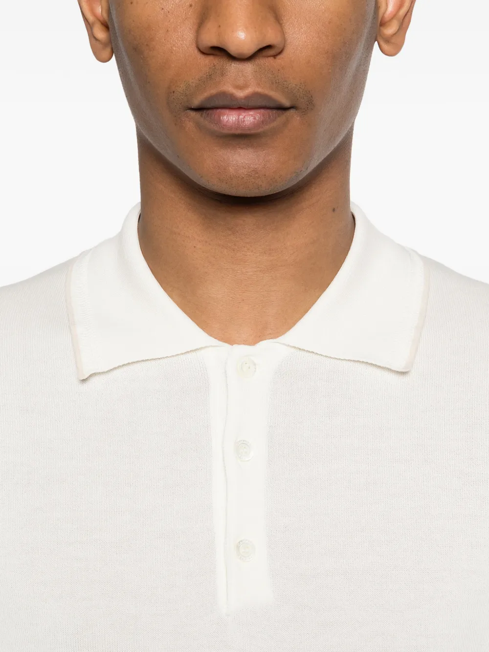 Canali Poloshirt met korte mouwen Wit
