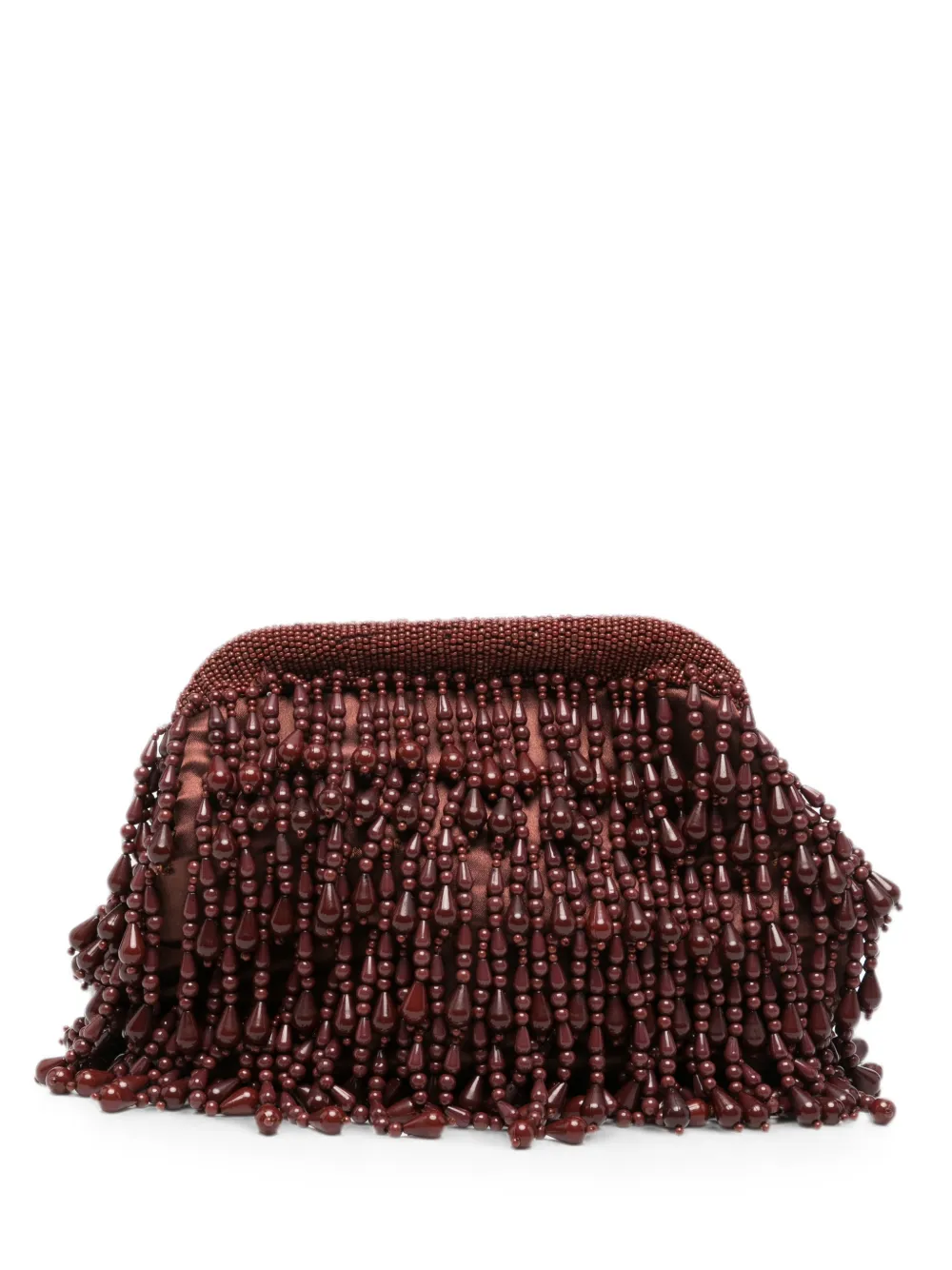 Simon Miller beaded-fringe clutch bag - Marrone