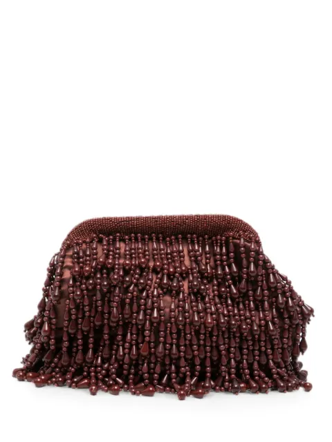 Simon Miller beaded-fringe clutch bag