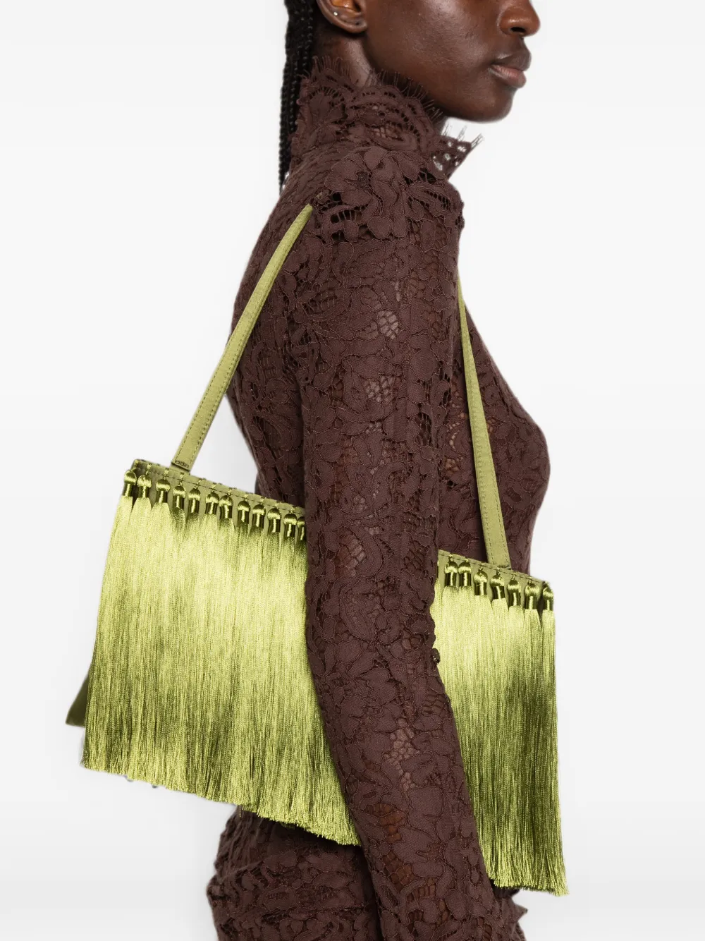 Simon Miller Clutch verfraaid met kwastje Groen