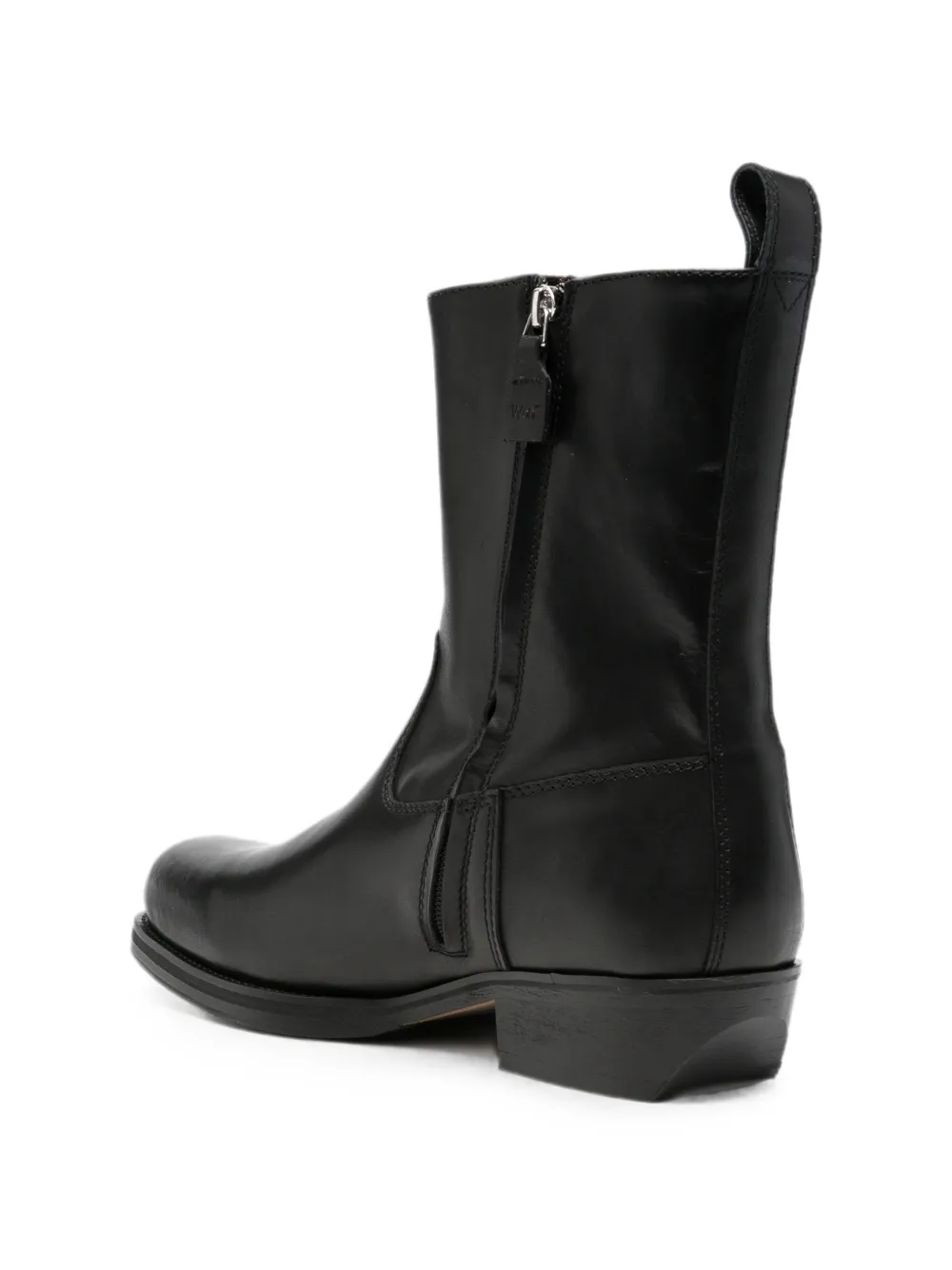 Won Hundred Barcelona leather cowboy boots Zwart