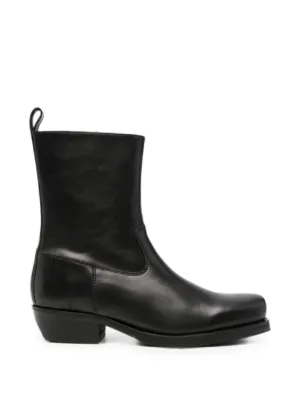 EGONlab. Spike Leather Boots | Black | FARFETCH JO