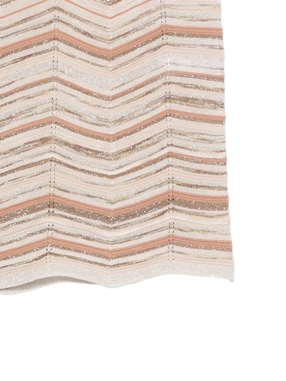  D.exterior Chevron-pattern Sleeveless Top - Neutrals 