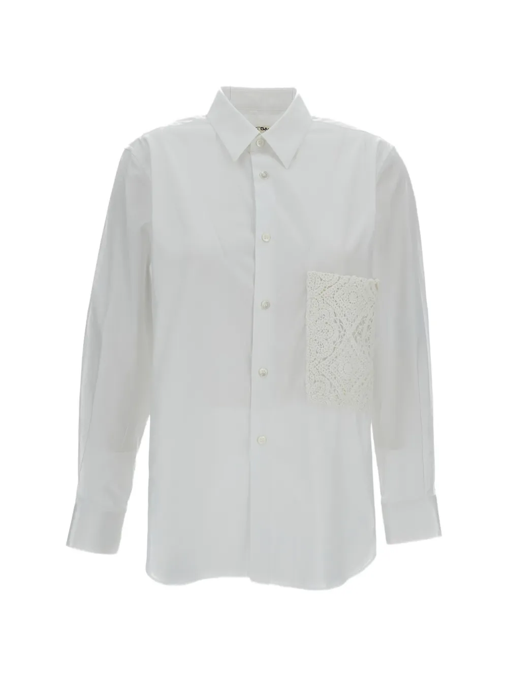 Comme Des Garçons lace patchwork shirt - Bianco