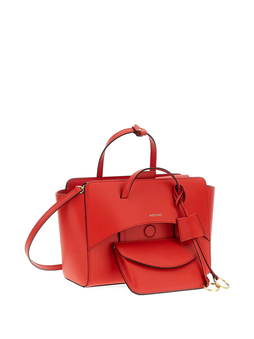  Hidesins Top-handle Leather Tote Bag - Red 