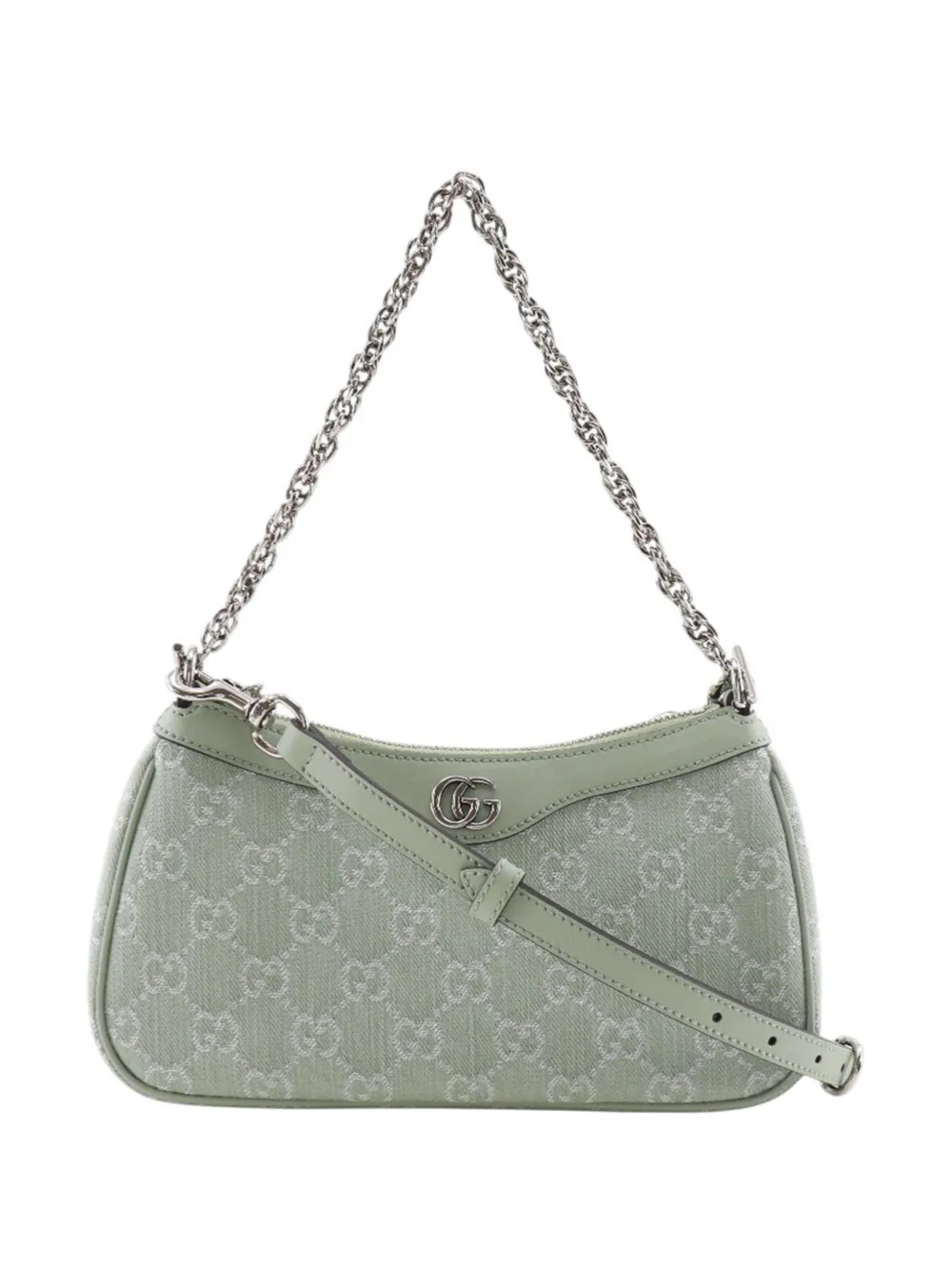 Gucci Pre-Owned 2016-2025 Small GG Denim Ophidia satchel - Verde