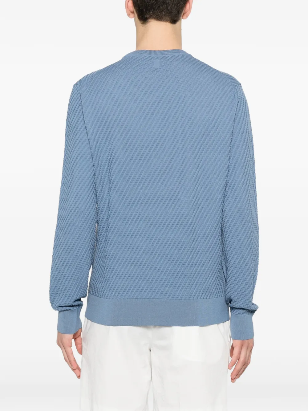 Canali Trui met textuur Blauw
