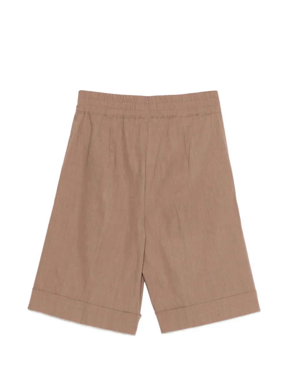  D.exterior Elasticated-waistband Knee-length Shorts - Brown 