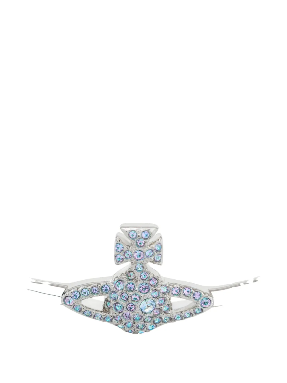 Vivienne Westwood Grace crystal-embellished Orb bangle - Argento