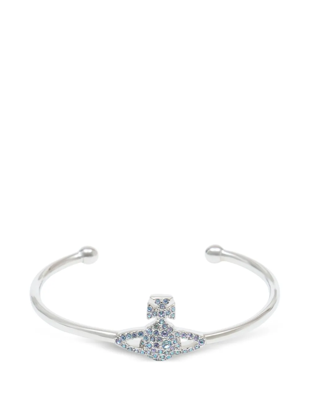 Vivienne Westwood Grace crystal-embellished Orb bangle - Argento