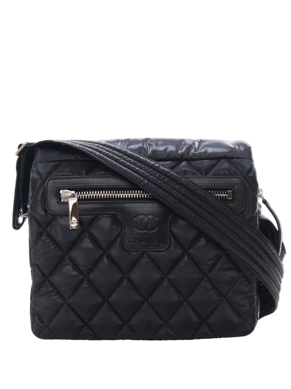 CHANEL Pre-Owned 2010-2011 Small Quilted Nylon Coco Cocoon Messenger Bag crossbody bag - Nero