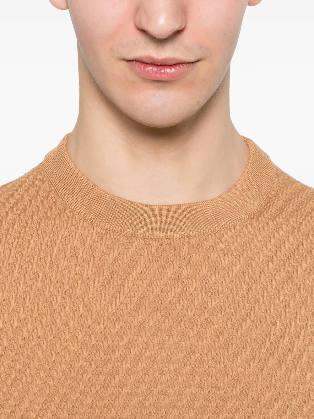 Canali Trui met ronde hals Beige