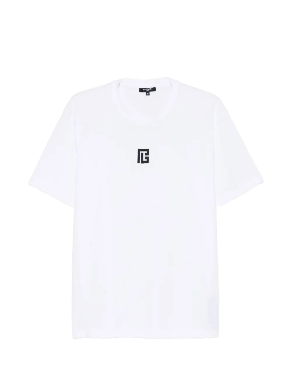 Balmain logo-embroidered T-shirt - Bianco