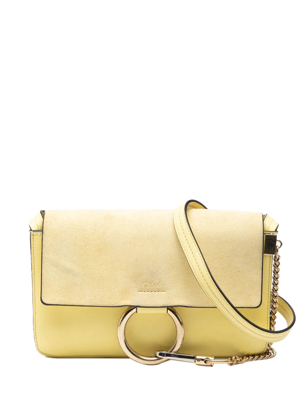 Chloé Pre-Owned 2018 Small Suede and Calfskin Faye crossbody bag - Giallo