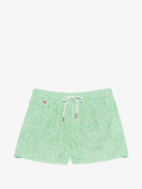 Kiton shorts de playa con estampado floral