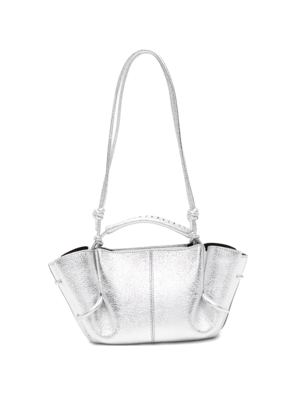 Hereu mini Arta knotted-handle shoulder bag - Argento