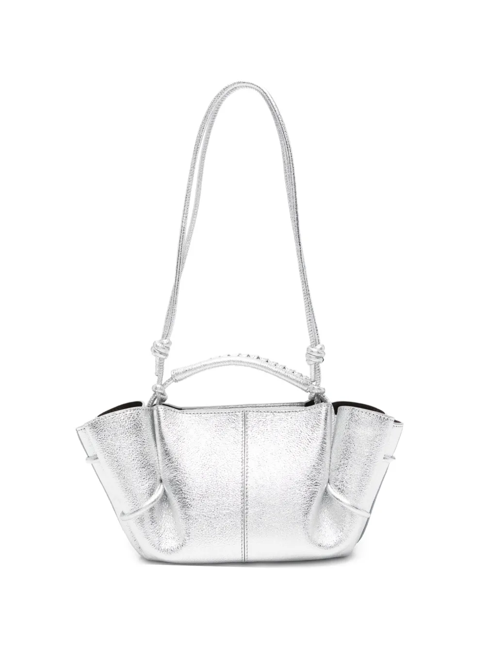Hereu mini Arta knotted-handle shoulder bag - Argento