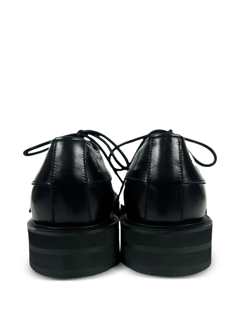 NO IDEA lace-up platform loafers Zwart