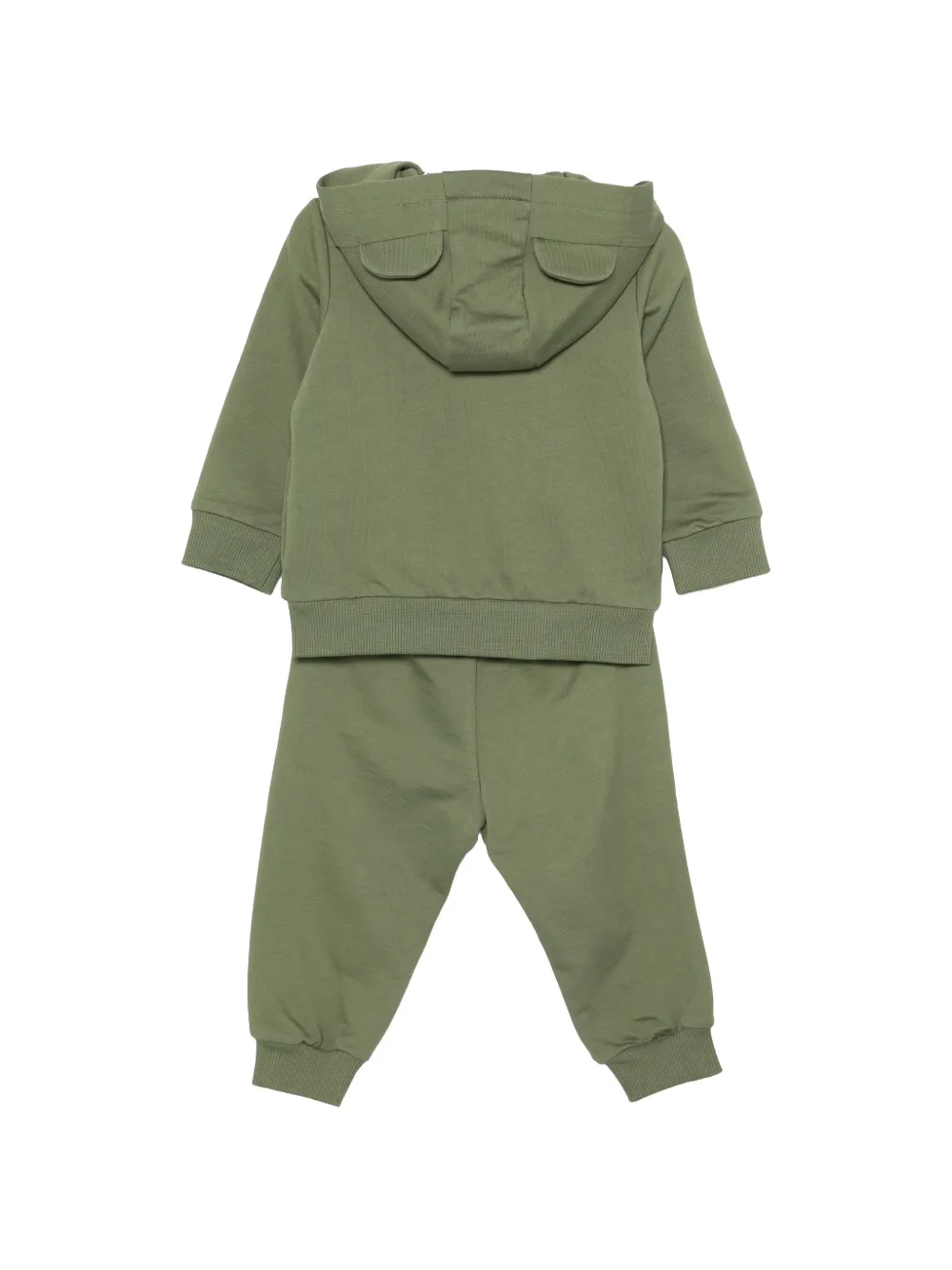 Moschino Kids Trainingspak met capuchon en applicatie Groen