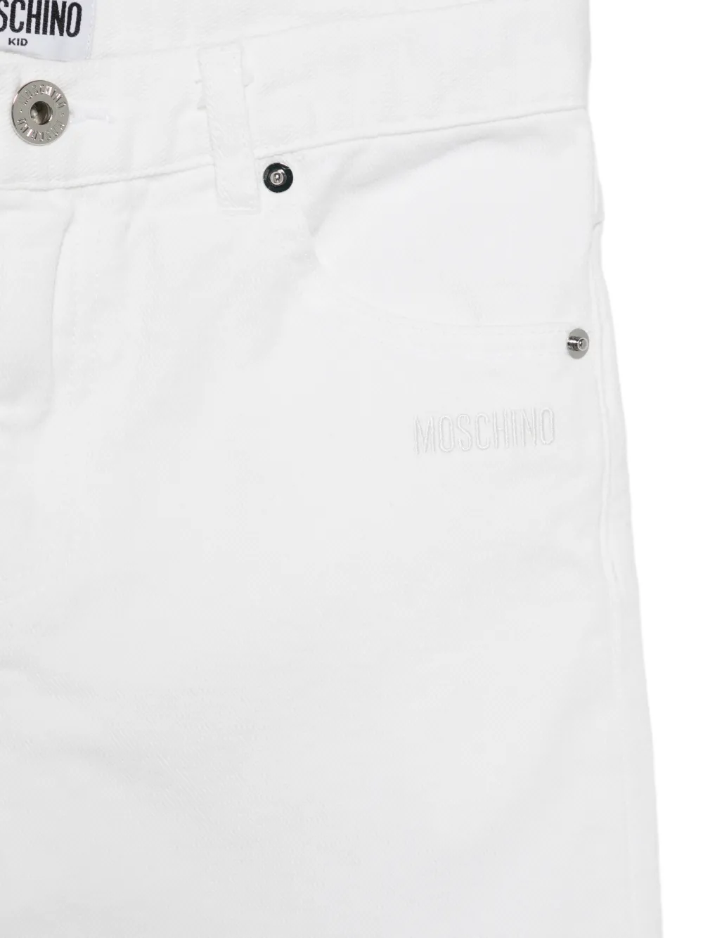 Moschino Kids Broek met hartdetail Wit