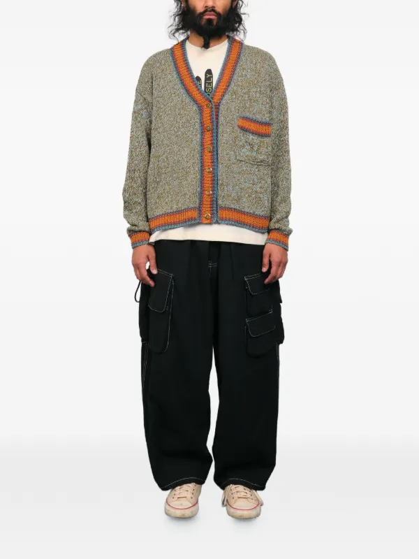 STORY mfg. Bulb V-neck Cardigan | Green | FARFETCH