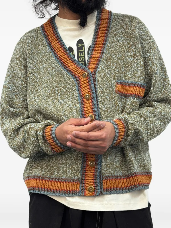 STORY mfg. Bulb V-neck Cardigan | Green | FARFETCH