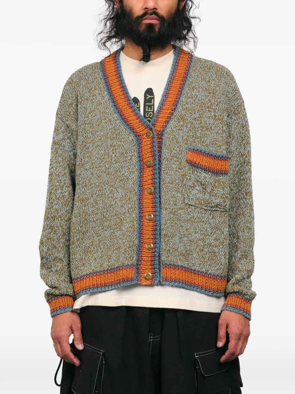  Story Mfg. Bulb V-neck Cardigan - Green 