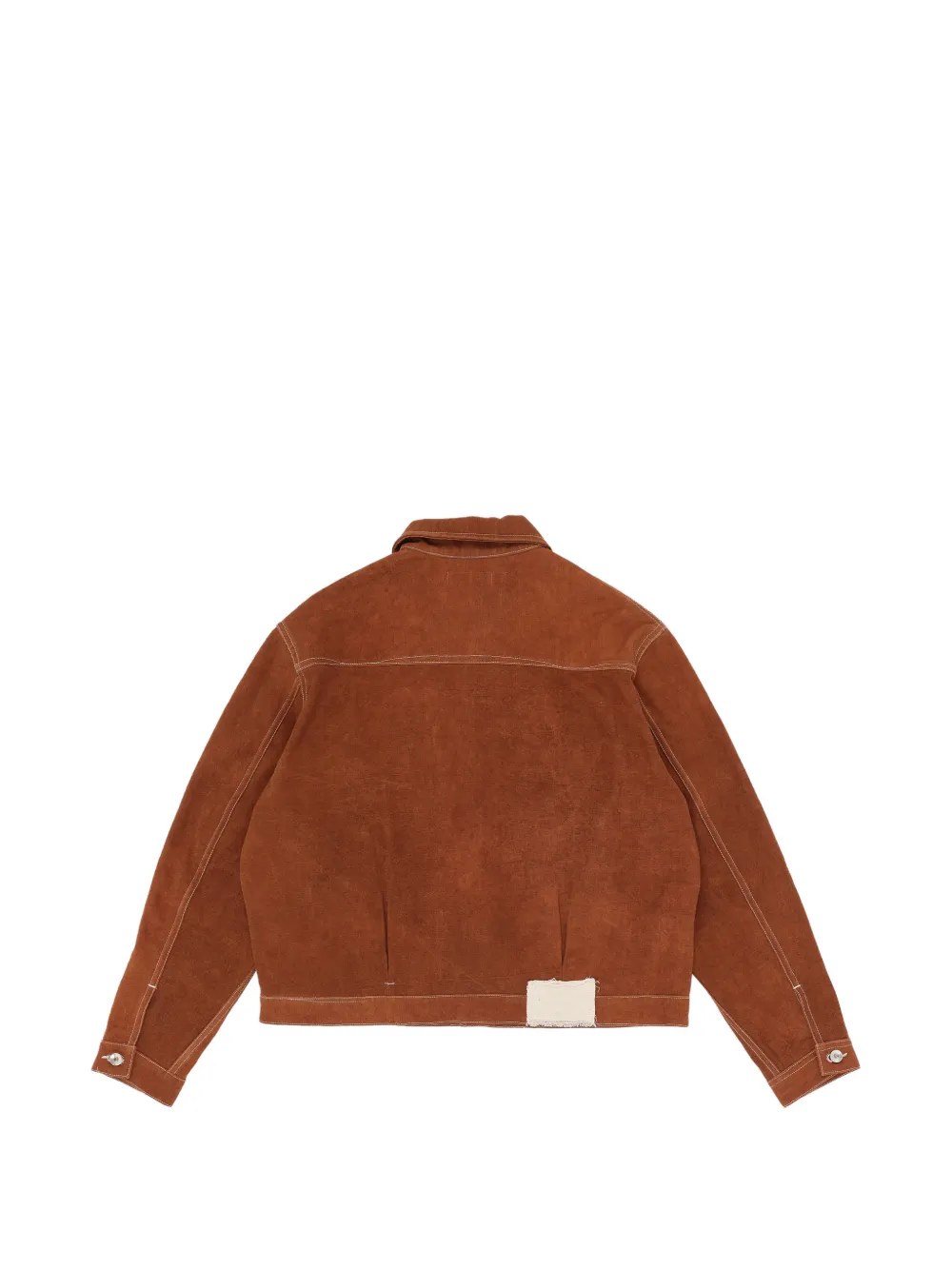  Story Mfg. Friday Patch-pocket Topstitching Jacket - Brown 