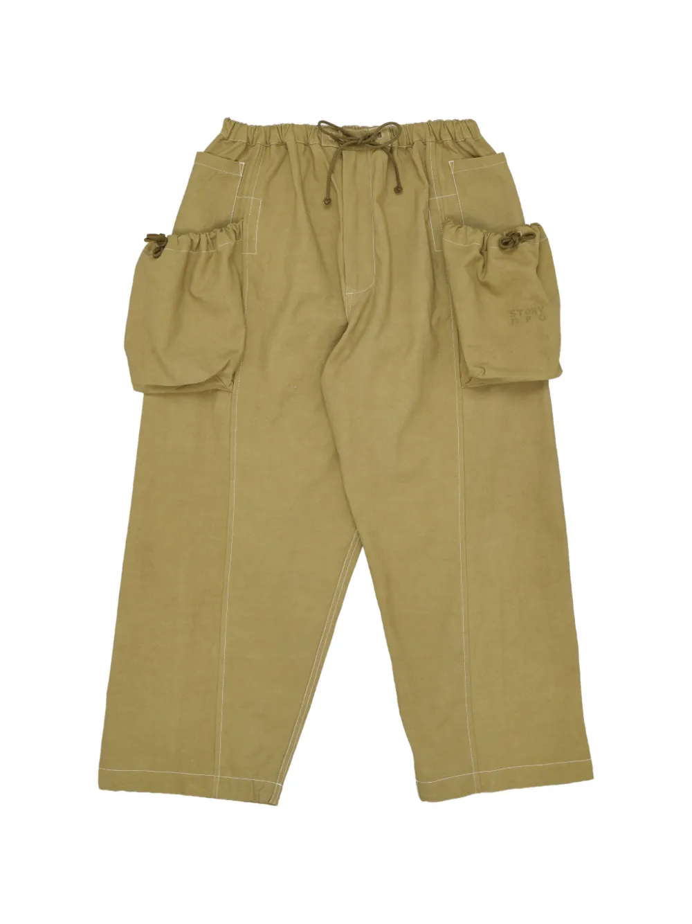 STORY mfg. Salt drawstring trousers - Verde