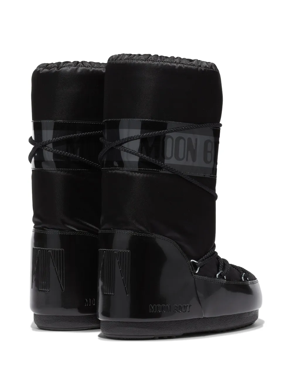 Moon Boot Kids Icon Glance laarzen met logo Zwart