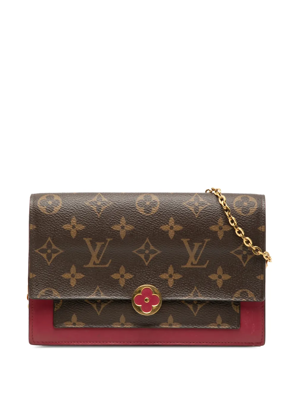 Louis Vuitton Pre-Owned 2019 Monogram Flore Wallet On Chain crossbody bag - Marrone
