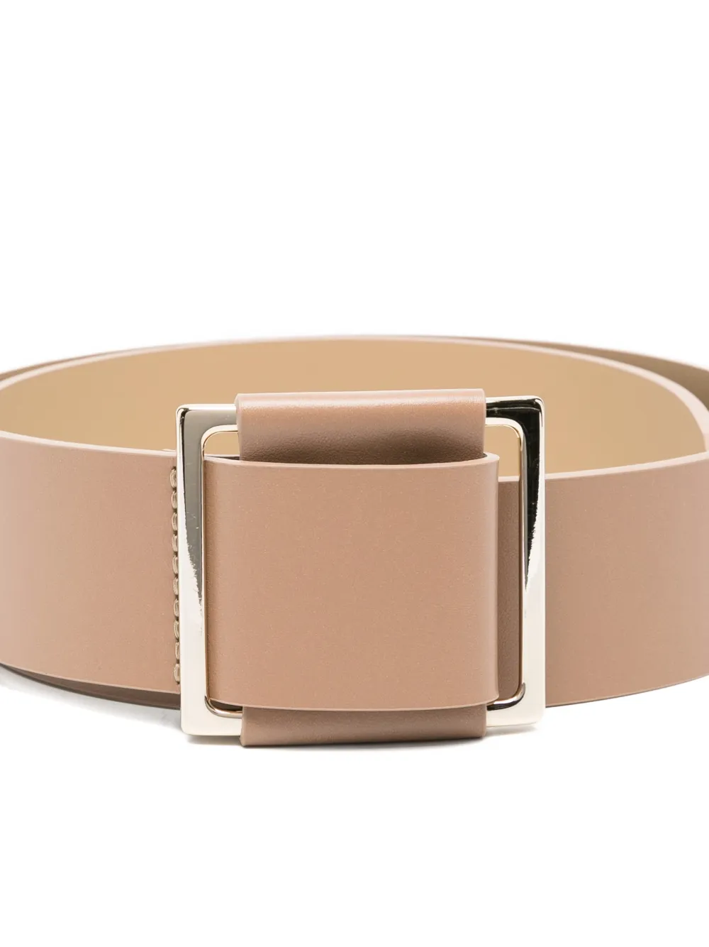  D.exterior Square-buckle Leather Belt - Neutrals 