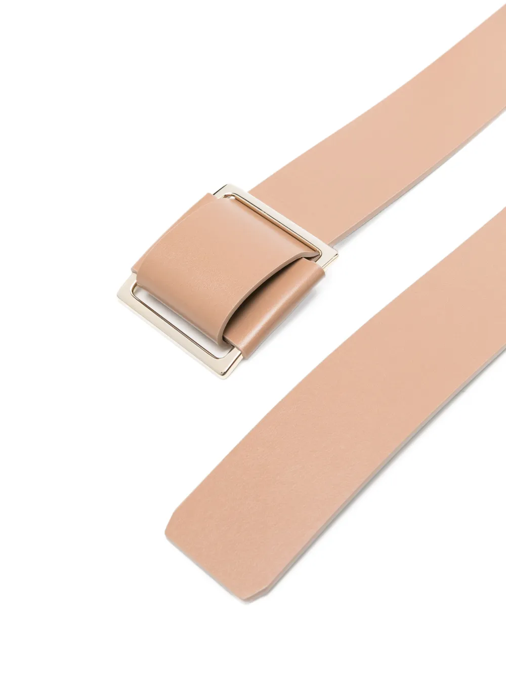  D.exterior Square-buckle Leather Belt - Neutrals 