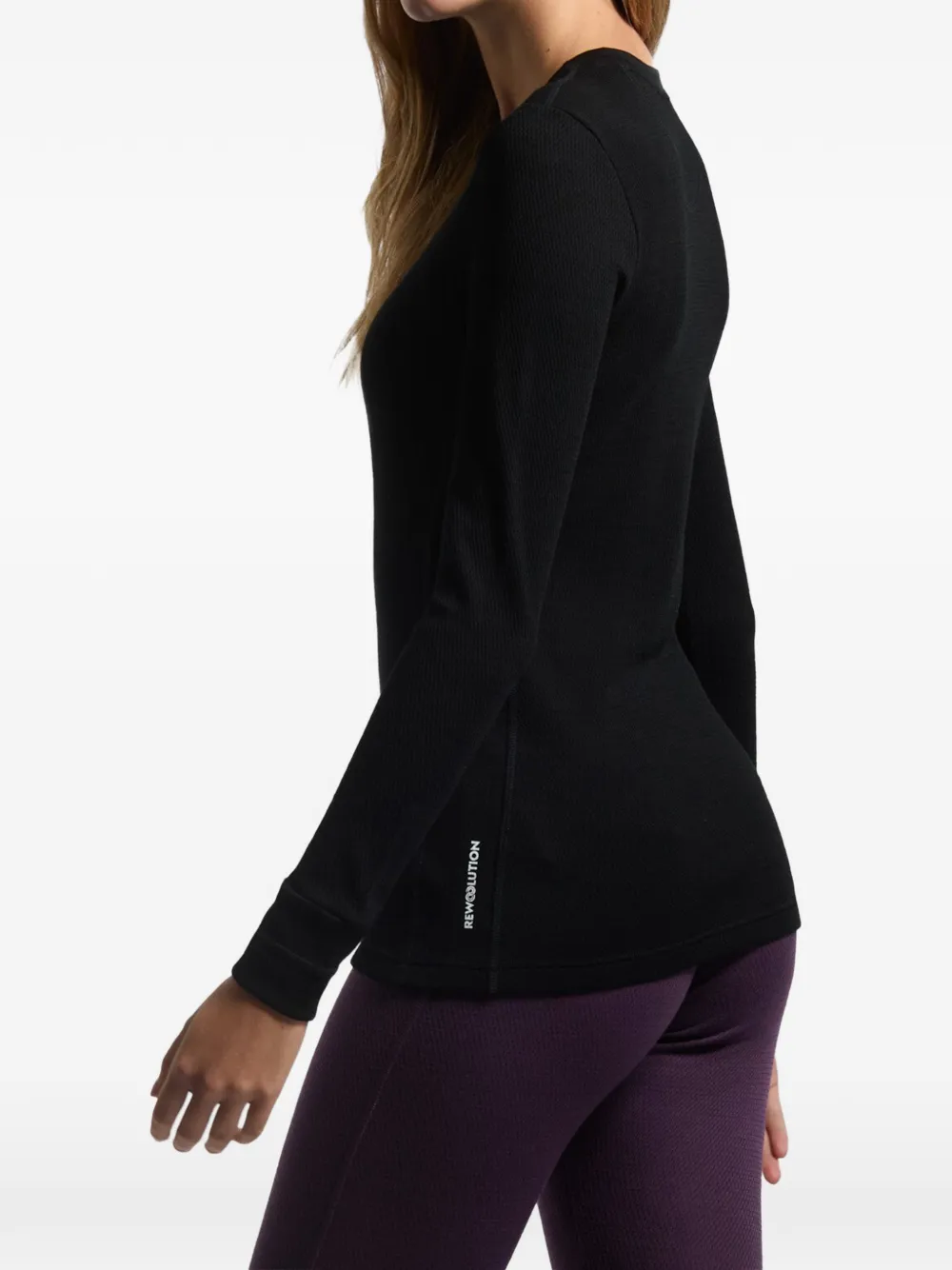  Rewoolution Crew-neck Long-sleeve T-shirt - Black 