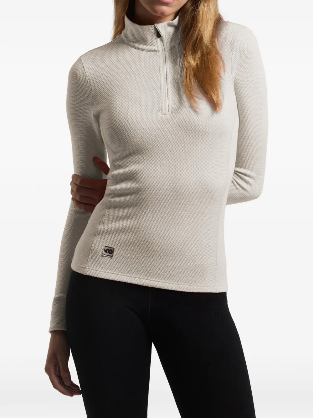 Rewoolution zip waffle sweatshirt - Toni neutri