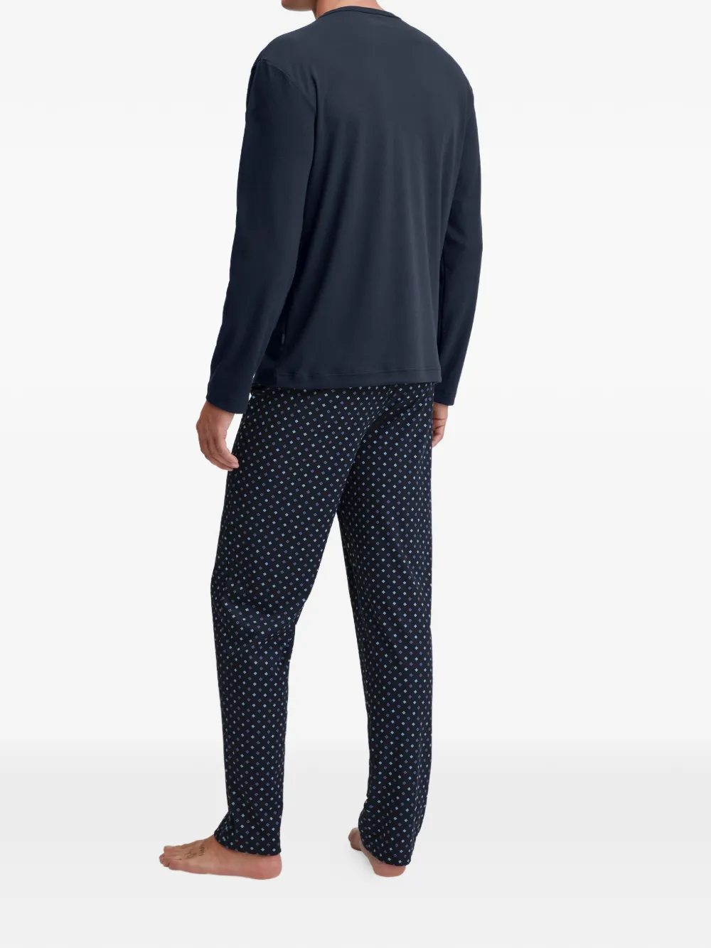 Calida Pocket Printed Pyjama Set - Blue 