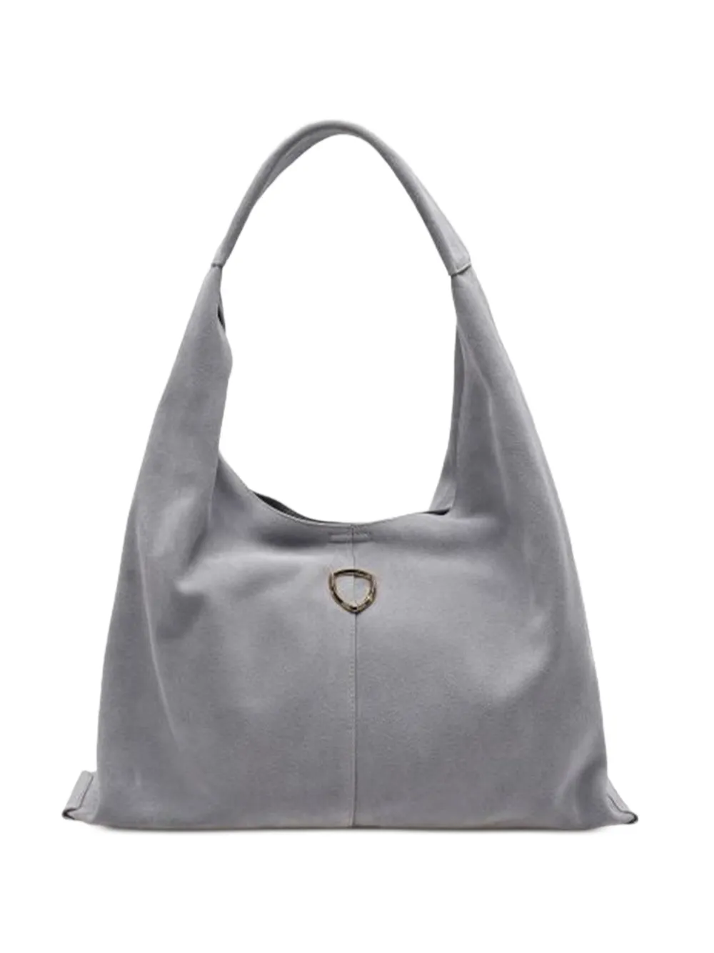 Blauer ring-detail shoulder bag - Grau