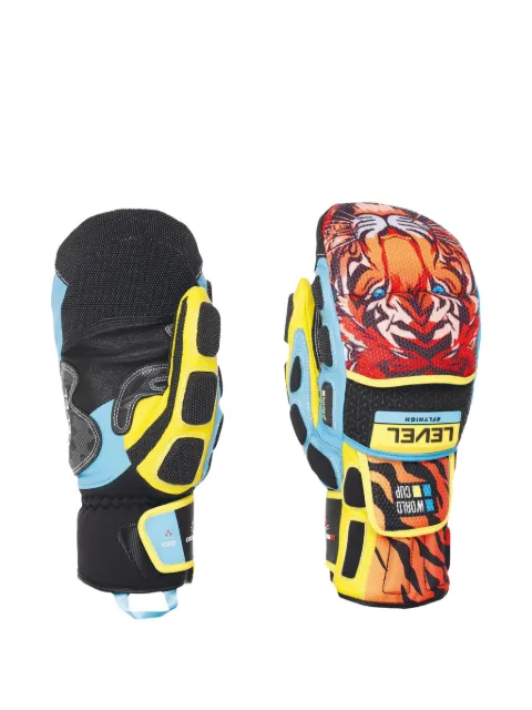 Level Federica Brignone tiger-print gloves