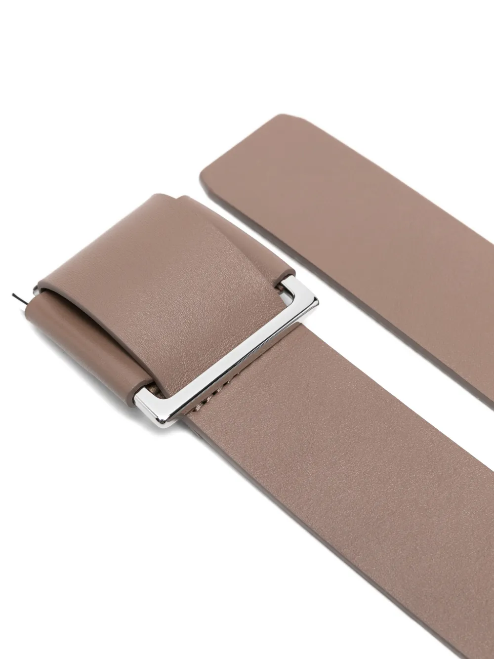  D.exterior Square-buckle Belt - Brown 