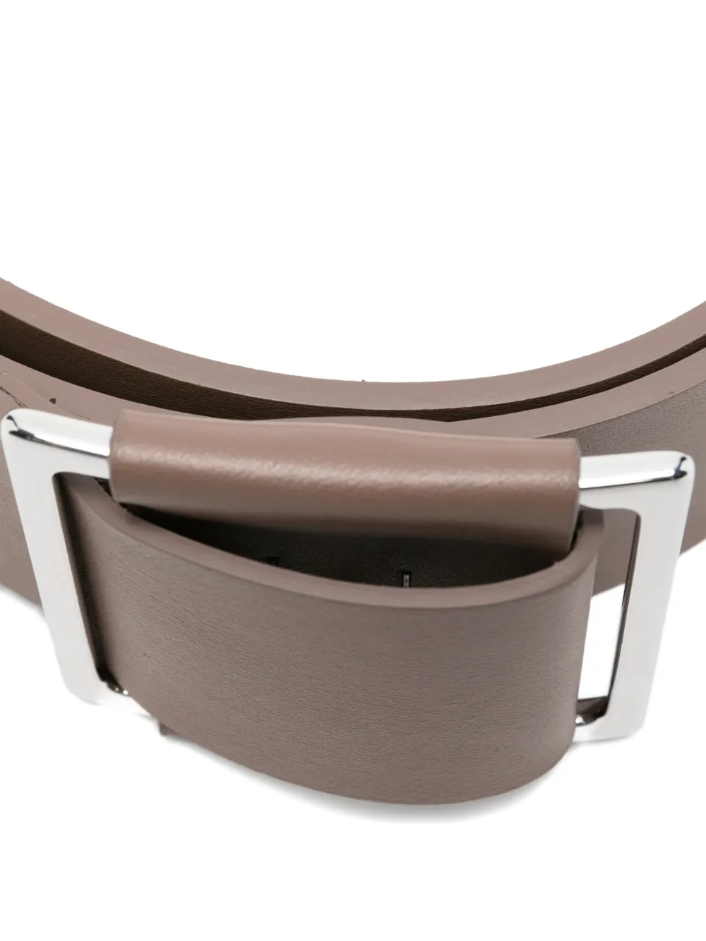  D.exterior Square-buckle Belt - Brown 