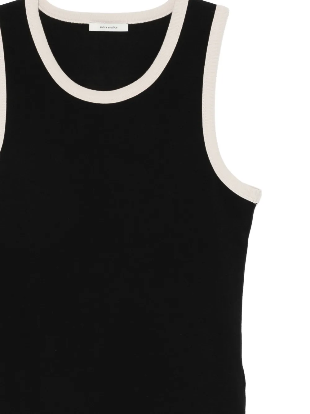  Entire Studios Ribbed Contrast Trim Vest - Black 